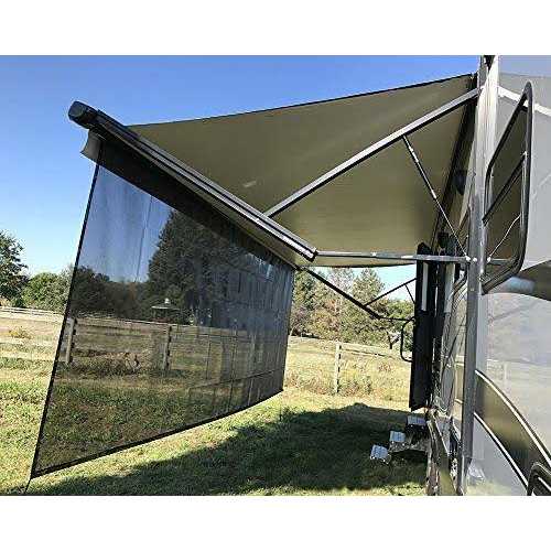Tentproinc RV Awning Shade Screen 3' Mesh Screen Sunshade Complete Kits Motorhome Camping Trailer UV Sun Blocker - Image 5