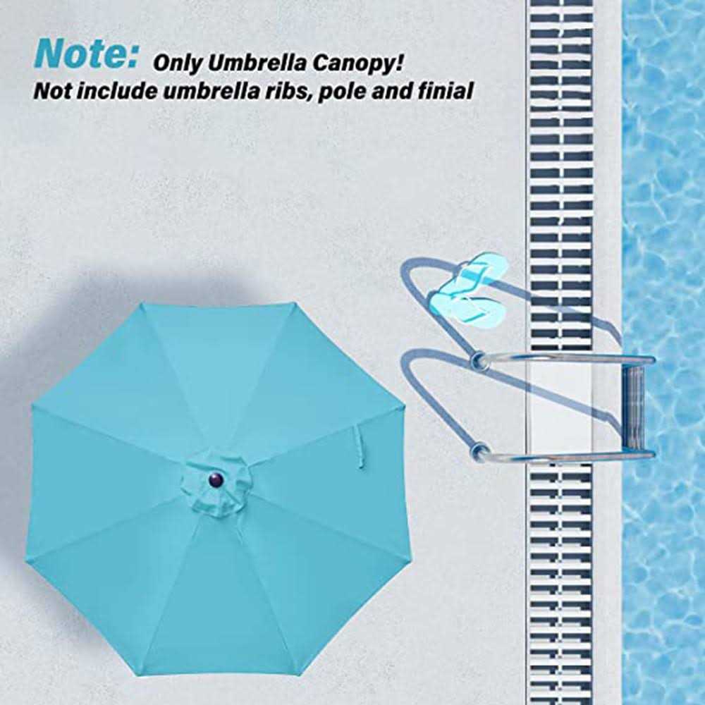 Simple Deluxe 9' Patio Outdoor Table Market Yard Umbrella Replacement Top Cover with 8 Ribs - Image 3