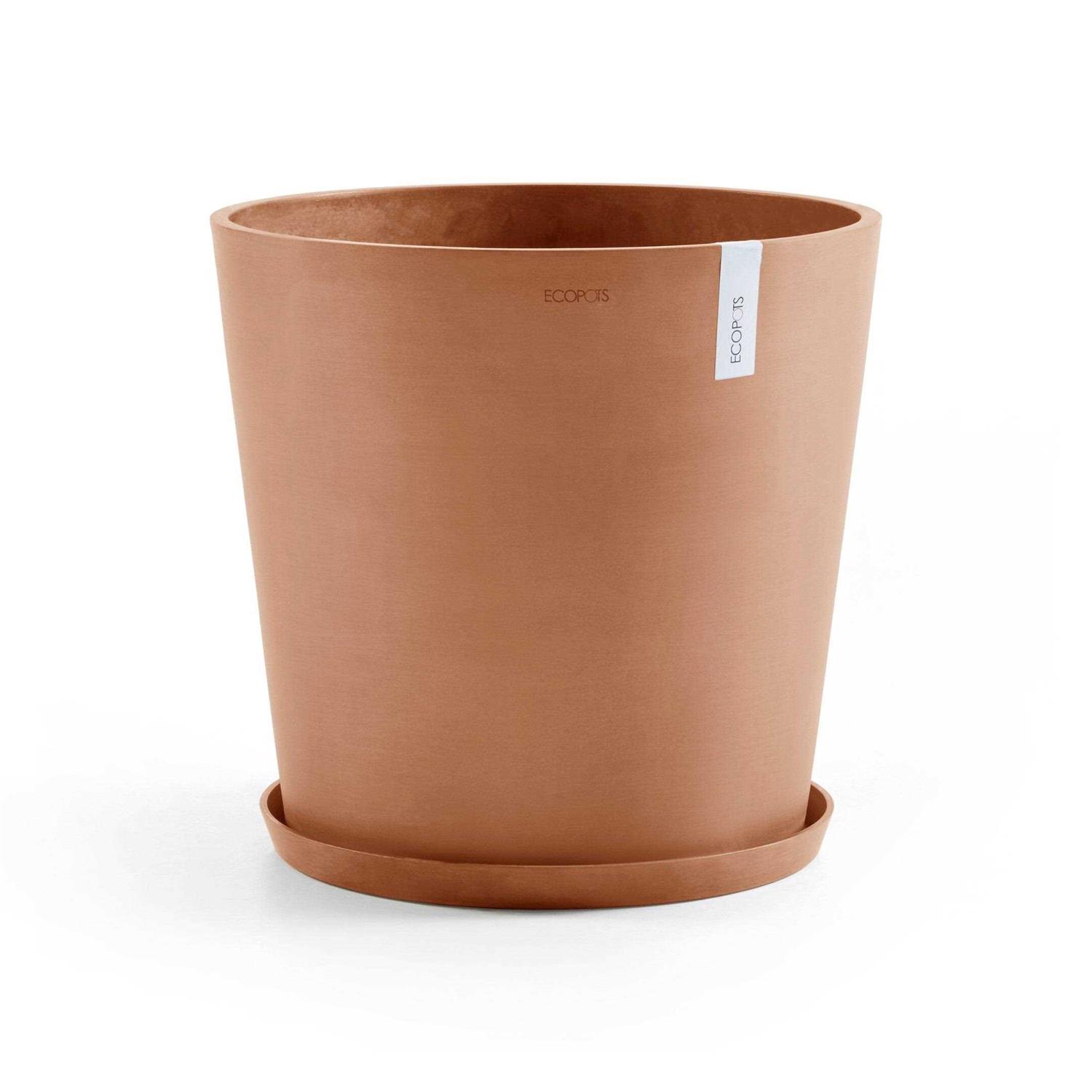 Ecopots Amsterdam Modern Round Recycled Plastic Planter Flower Pot - Image 5