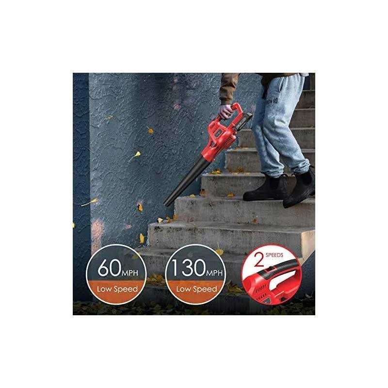 Cordless Leaf Blower, 20V Lightweight Electric Blower with Battery and Charger - Image 4