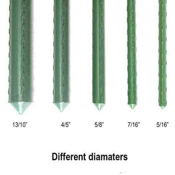 Ecostake Dia x H Sturdy Steel Garden Stakes Plastic Coated Plant Stakes for Climbing Plants - Image 3