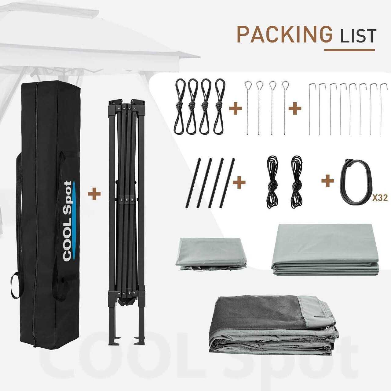 COOS BAY Cool Spot 11x11 Pop-Up Instant Gazebo Tent with Mosquito Netting Outdoor Canopy Shelter with 121 Square Feet of Shade - Image 5