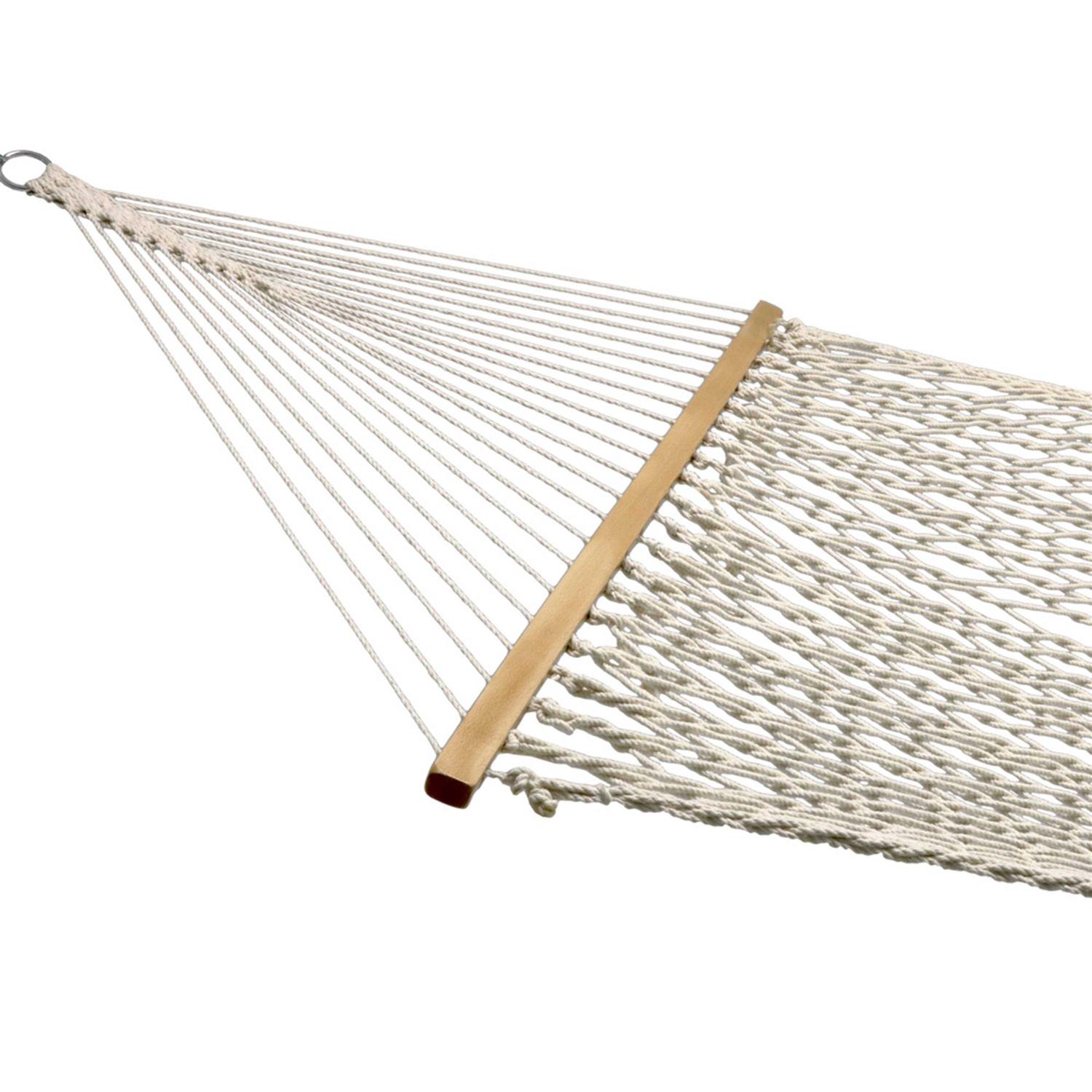 Sunnydaze 2-Person Cotton Rope Hammock with Spreader Bars - Image 4