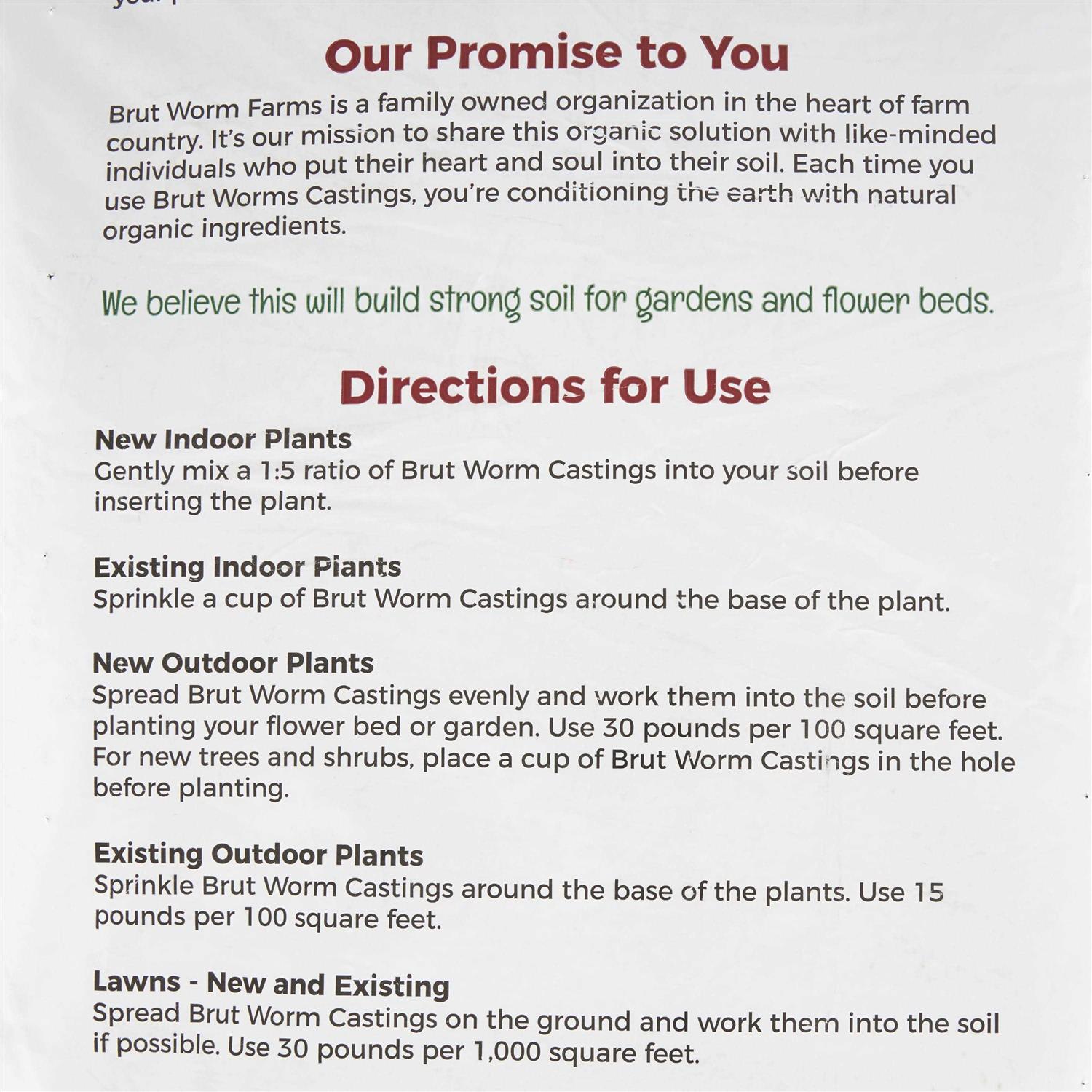 Brut Worm Farms Organic Worm Castings Soil Builder - Image 5