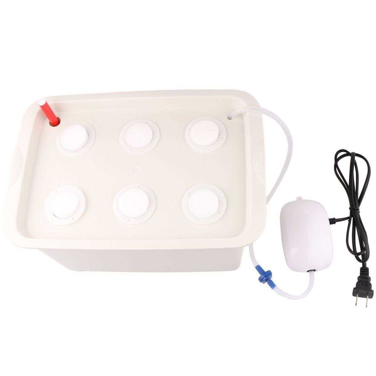 Aunifun Hydroponics Grower Kit DIY Self Watering Indoor Hydroponics Tools DWC Hydroponic System Planting Container Include Aquarium Air Pump Buoy - Image 3