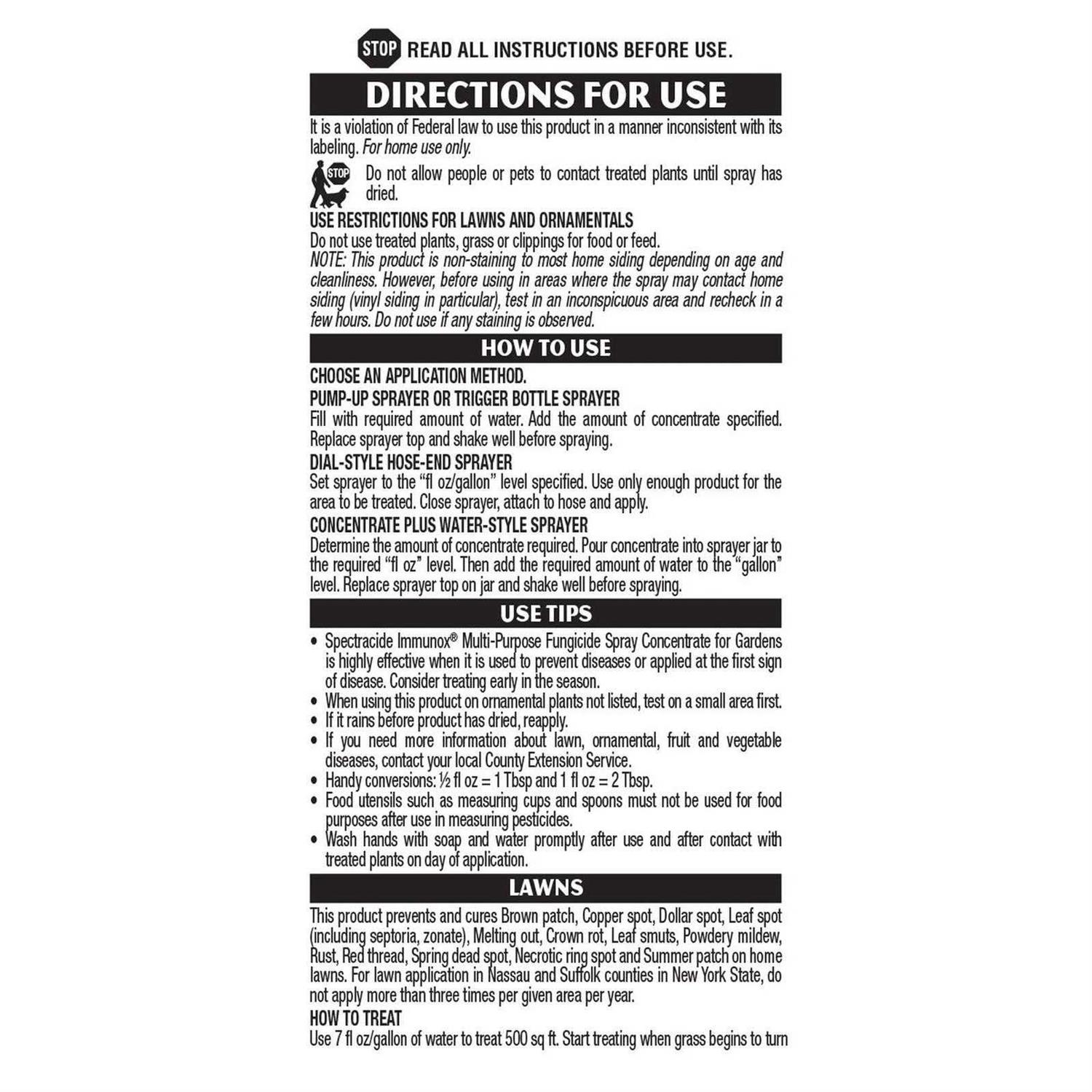 Spectracide Immunox Multi-Purpose Fungicide Concentrate - Image 4
