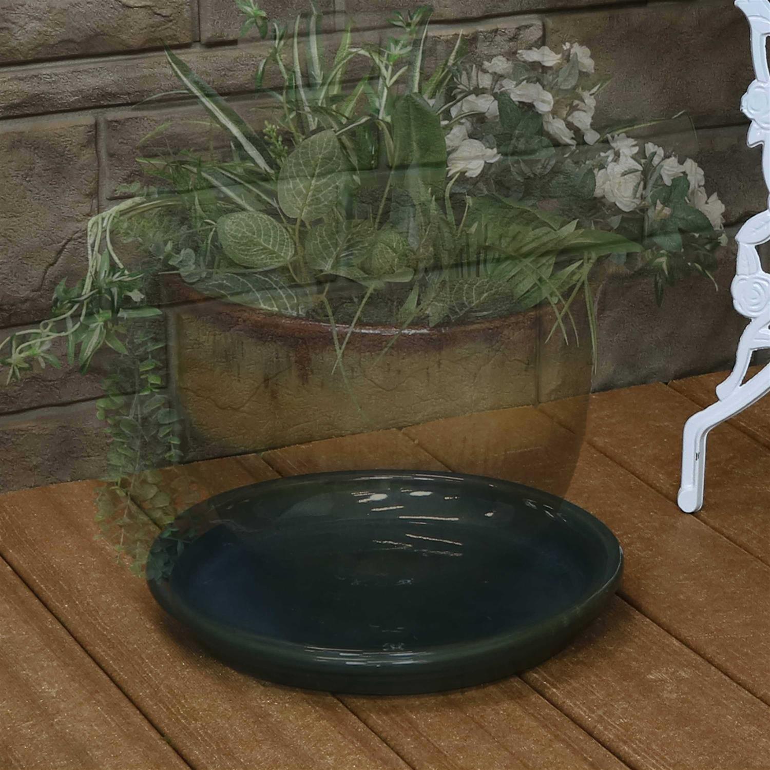 Sunnydaze Decor Glazed Ceramic Planter Saucers - Image 4