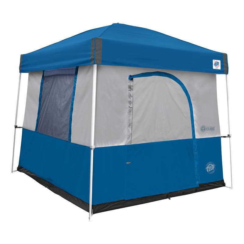 E-Z UP Camping Cube Sport Converts 10' Angled Leg Canopy Into Camping Tent - Image 3