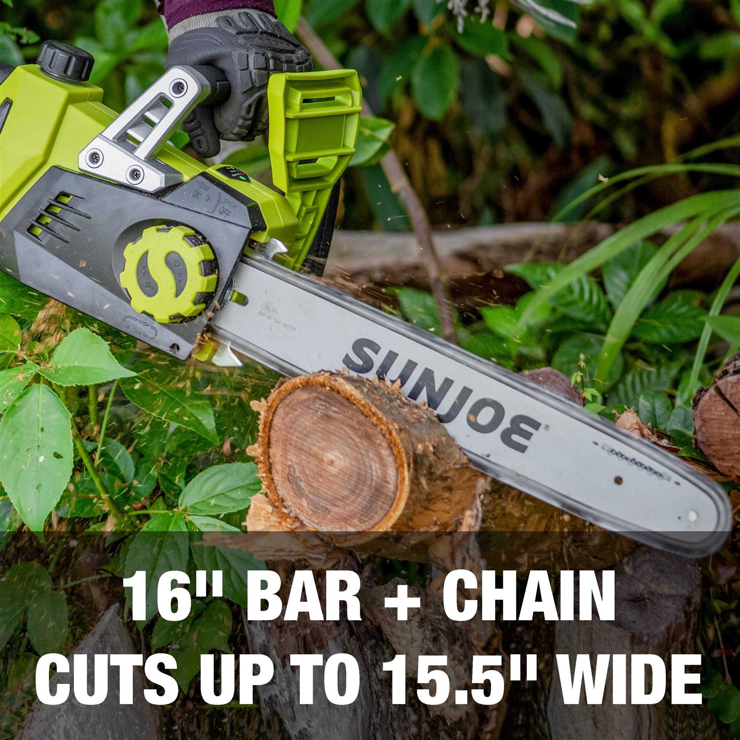 Sun Joe 24v-x2-cs16-max 48-Volt iON+ Cordless Chain Saw Kit - Image 4