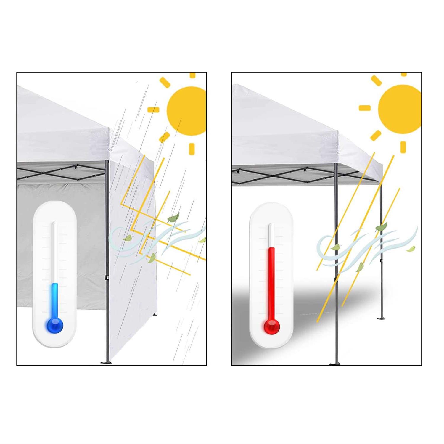 Senmortar Canopy SunWall 10x10ft Pop Up Canopy Sidewall for Instant Canopy Tent Gazebos - Image 3