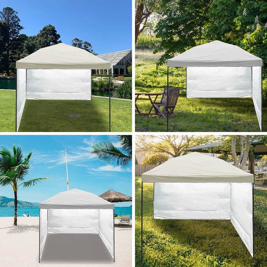 Senmortar Canopy SunWall 10x10ft Pop Up Canopy Sidewall for Instant Canopy Tent Gazebos - Image 4