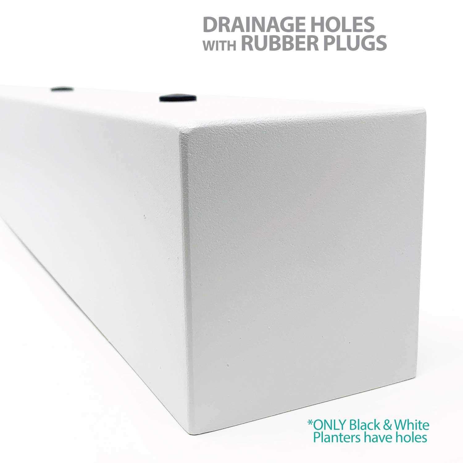 Buhbo Modern Steel Trough Rectangle Planter - Image 5