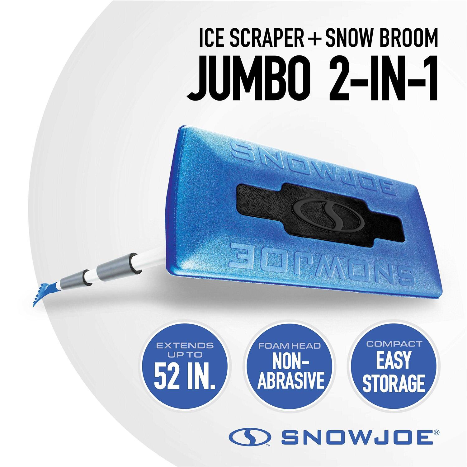 Snow Joe 2-In-1 Telescoping Jumbo Snow Broom + Ice Scraper - Image 4
