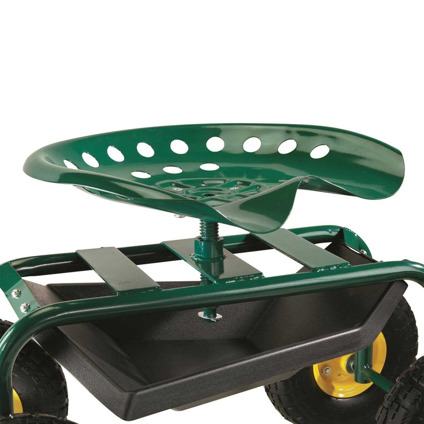 Castlecreek Rolling Garden Seat with Built-in Tray - Image 4