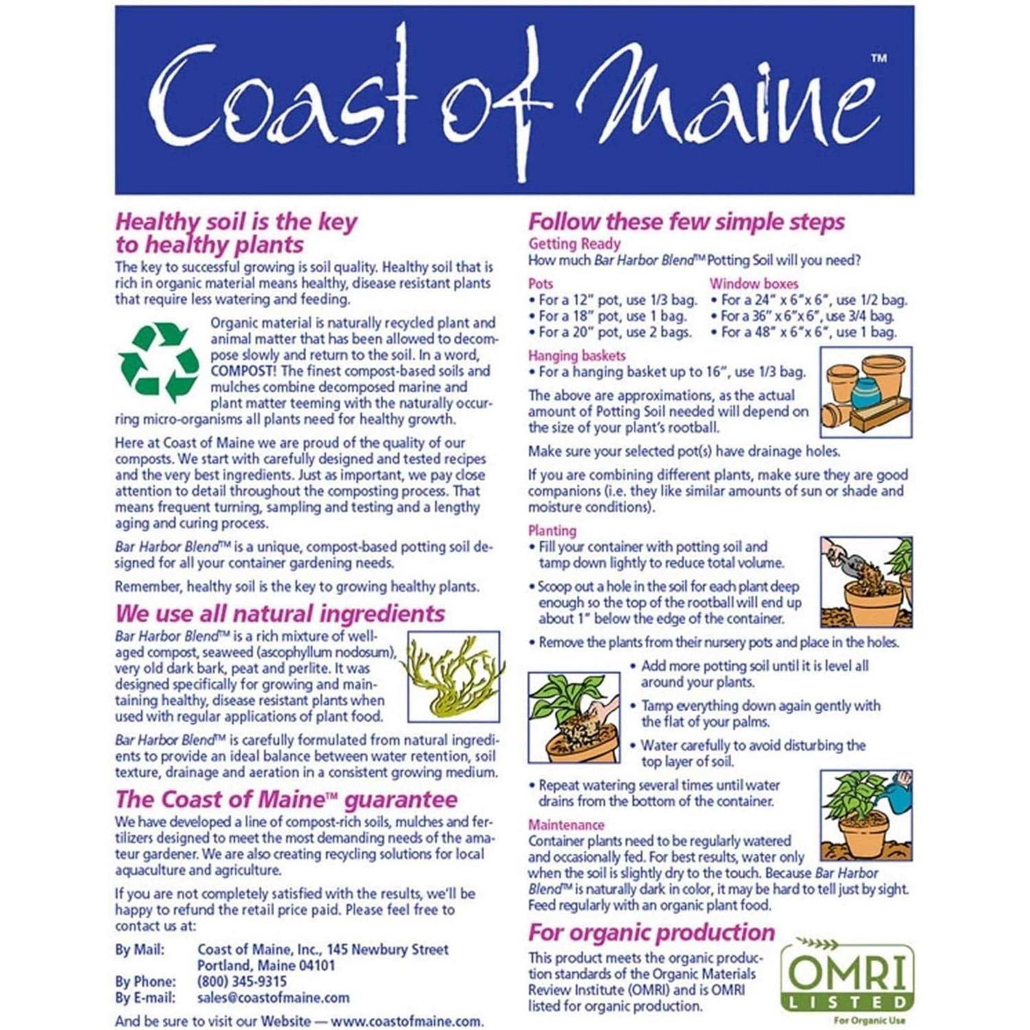 Coast of Maine Bar Harbor Blend Potting Soil - Image 4