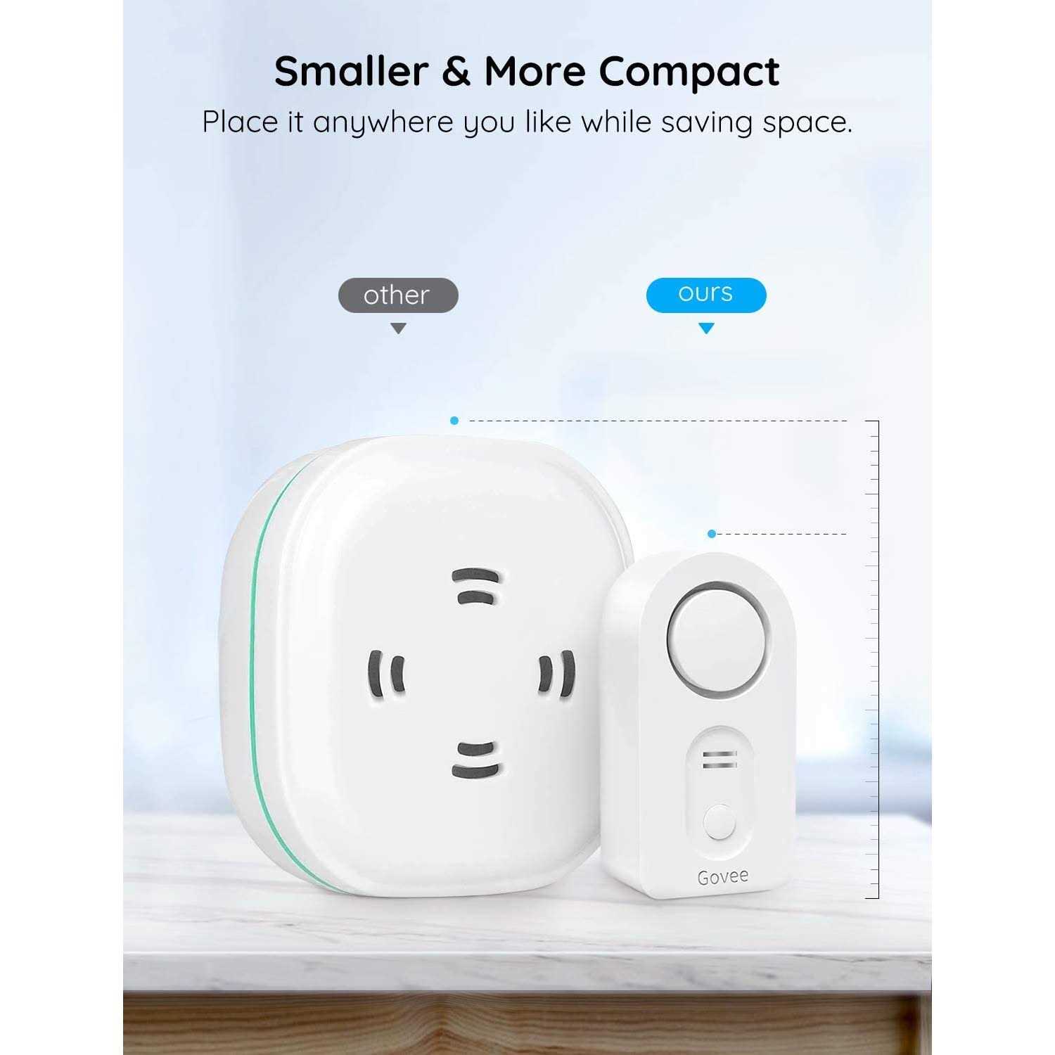 Govee Water Detectors 100dB Adjustable Audio Alarm Sensor, Sensitive Leak and Drip Alert - Image 4